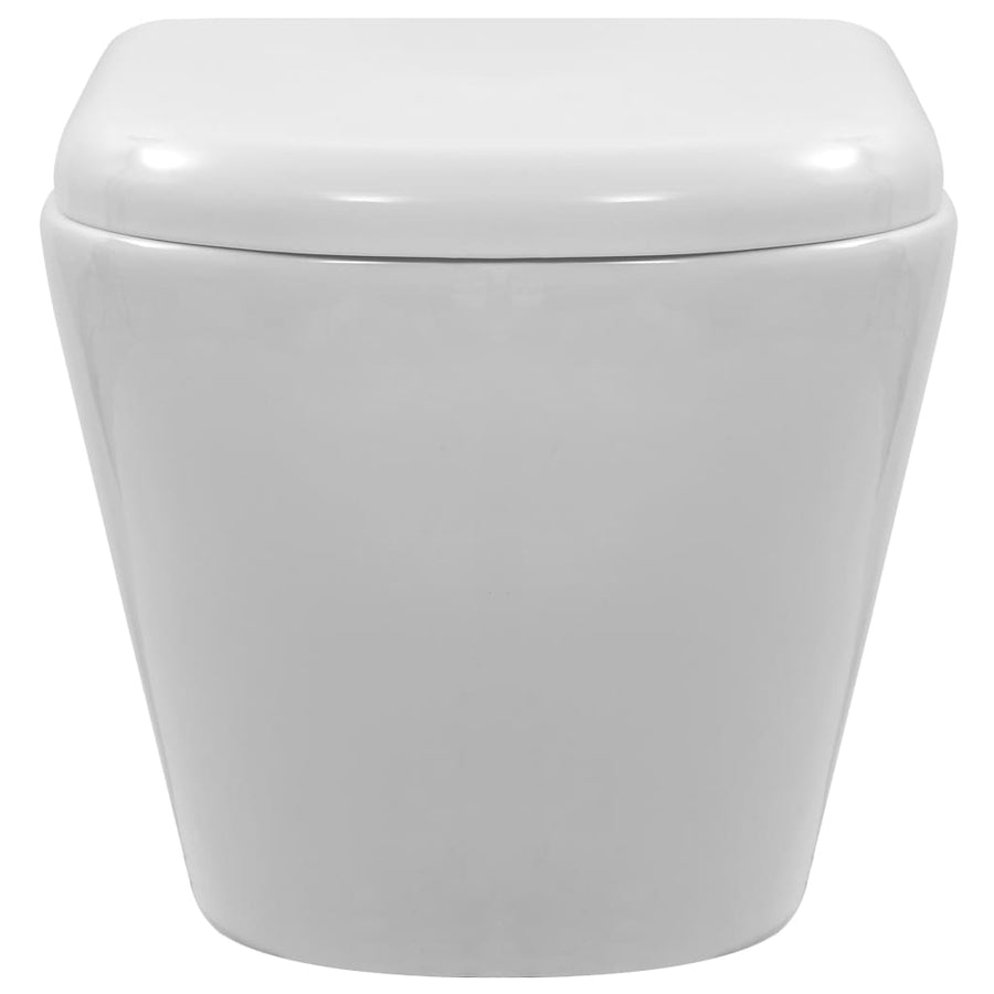 Hangend Toilet Randloos Keramiek Wit
