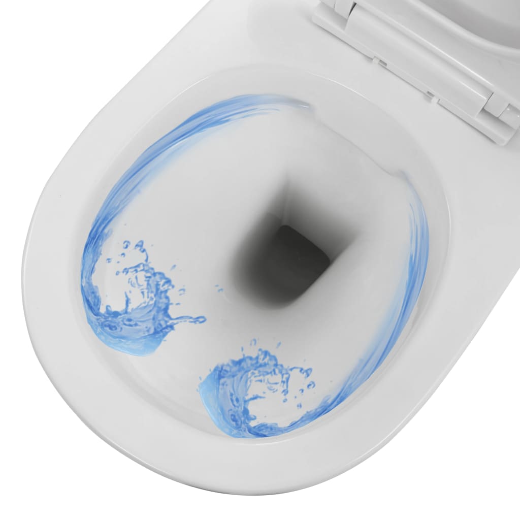 Hangend Toilet Randloos Keramiek Wit