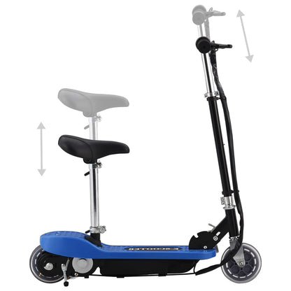 Step Elektrisch Met Zitje 20 W Blauw met zadel