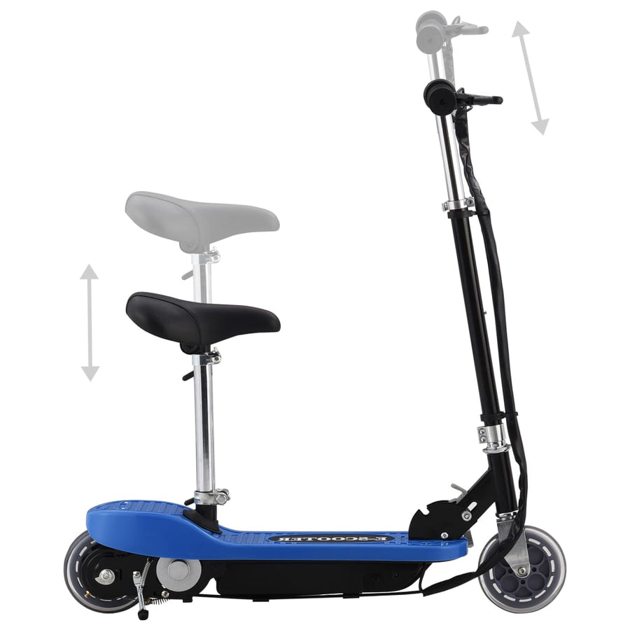 Step Elektrisch Met Zitje 20 W Blauw met zadel