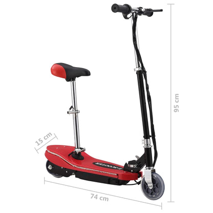 Step Elektrisch Met Zitje En Led 20 W Rood met zadel