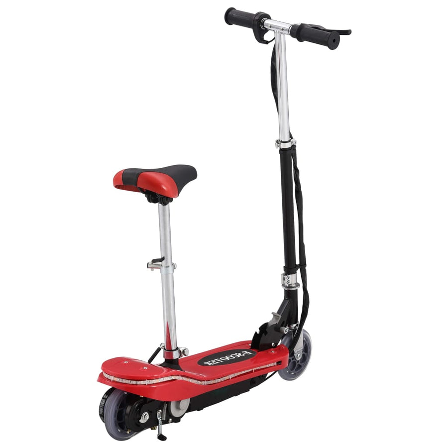 Step Elektrisch Met Zitje En Led 20 W Rood met zadel