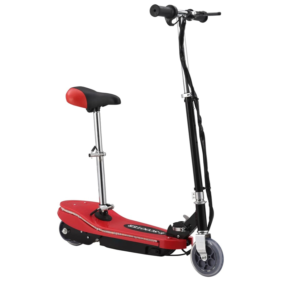 Step Elektrisch Met Zitje En Led 20 W Rood met zadel
