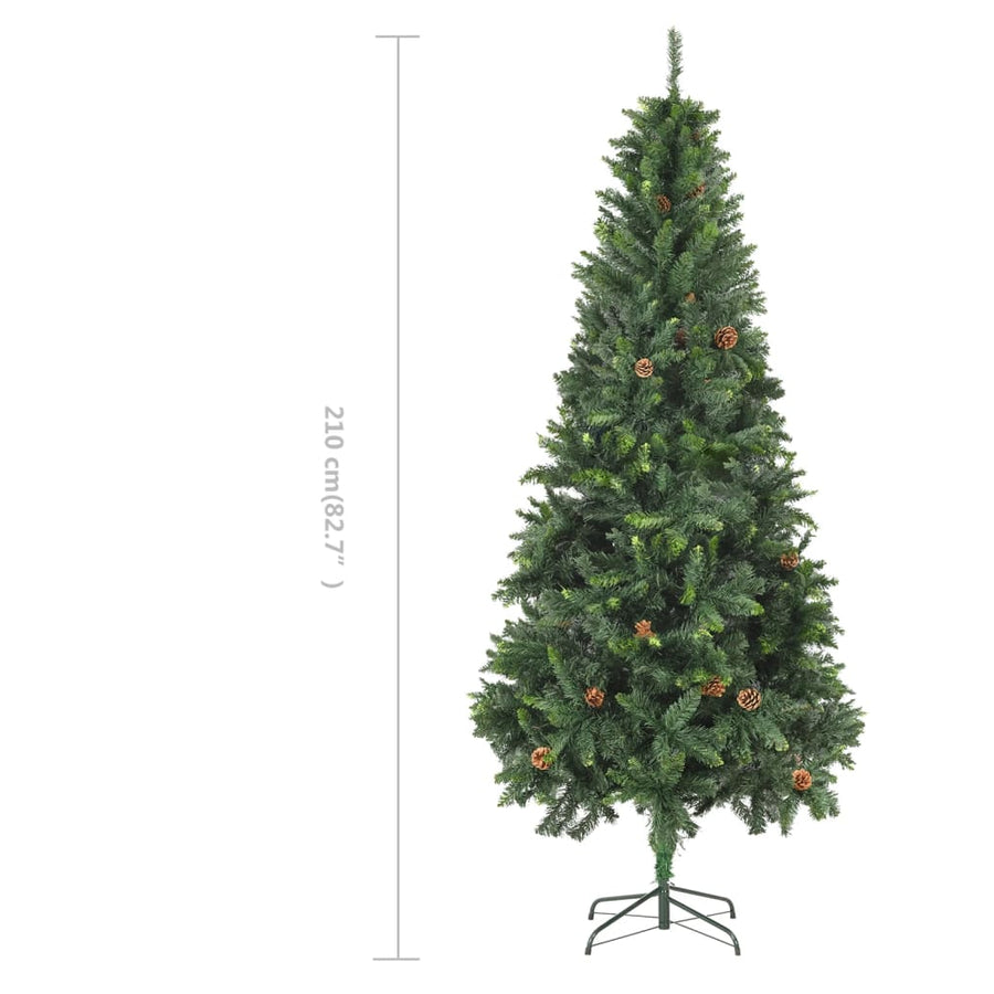 Kunstkerstboom Met Dennenappels 210 Cm Groen 210 x 119 cm