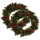 Kerstkransen 2 St Met Decoratie 45 Cm Groen