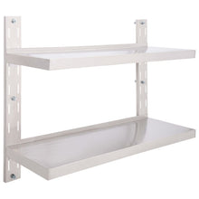 Zwevend Schap 2-Laags Roestvrij Staal 1 100 x 30 cm