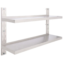 Zwevend Schap 2-Laags Roestvrij Staal 1 120 x 30 cm