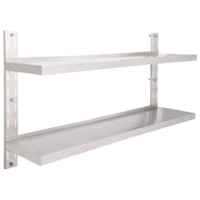 Zwevend Schap 2-Laags Roestvrij Staal 1 150 x 30 cm
