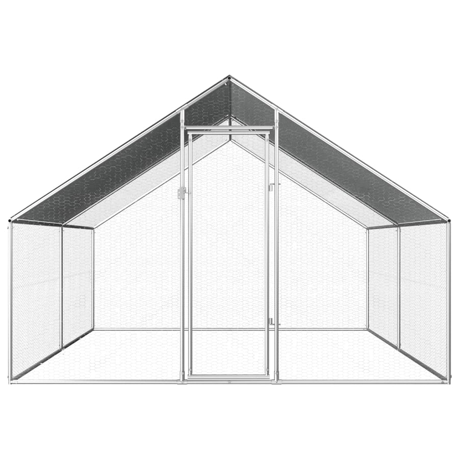 Kippenhok 2,75x4x1,92 m gegalvaniseerd staal 2.75 x 4 x 1.92 m
