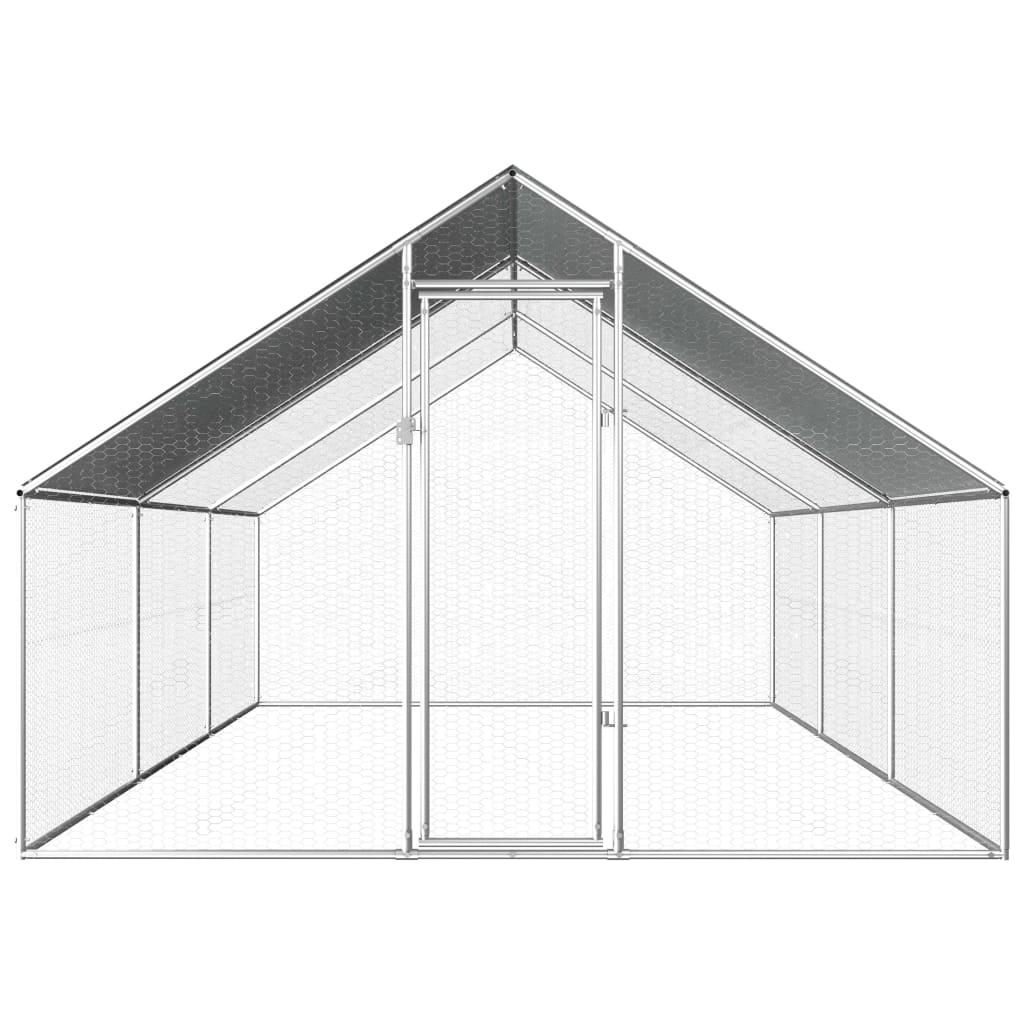 Kippenhok 2,75x6x1,92 m gegalvaniseerd staal 2.75 x 6 x 1.92 m