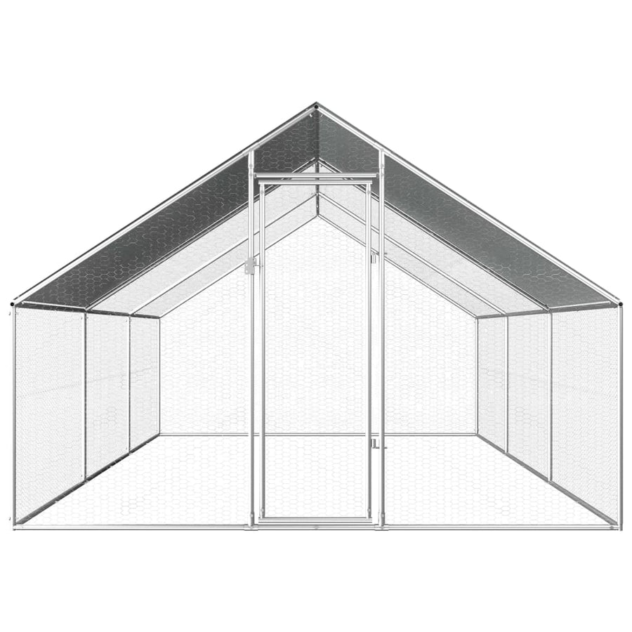 Kippenhok 2,75x6x1,92 m gegalvaniseerd staal 2.75 x 6 x 1.92 m