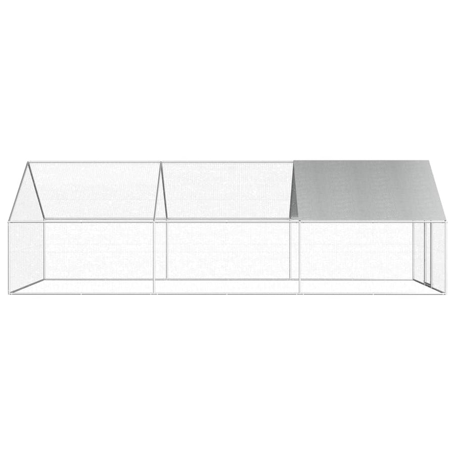 Kippenhok 2,75x6x1,92 m gegalvaniseerd staal 2.75 x 6 x 1.92 m