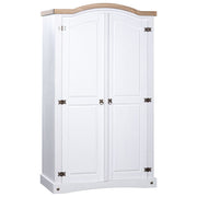 Kledingkast 101x52x170 cm massief grenenhout wit