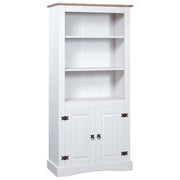 Wandkast 80x40x170 cm massief grenenhout wit