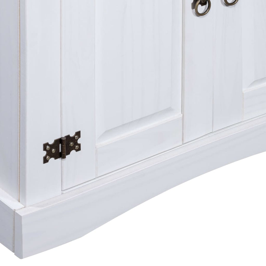 Wandkast 80X40X70 Cm Mexicaans Grenenhout Corona-Stijl Wit