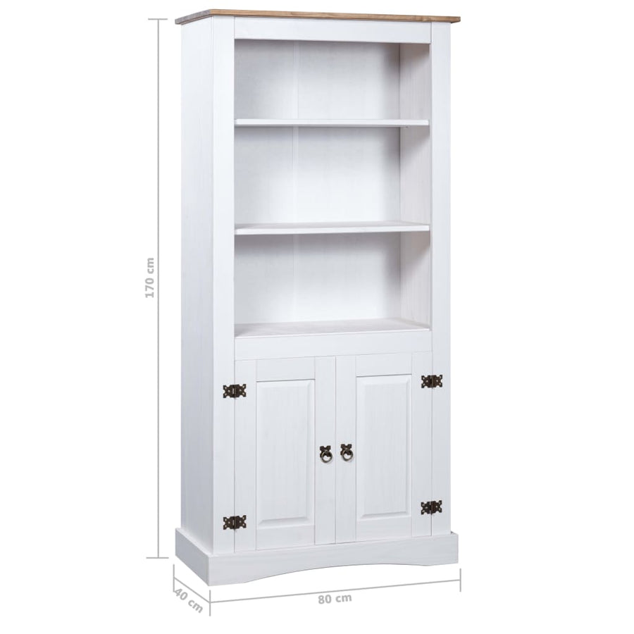 Wandkast 80X40X70 Cm Mexicaans Grenenhout Corona-Stijl Wit