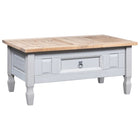 Salontafel 100x55x44 cm massief grenenhout grijs