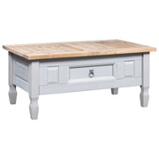 Salontafel 100x55x44 cm massief grenenhout grijs