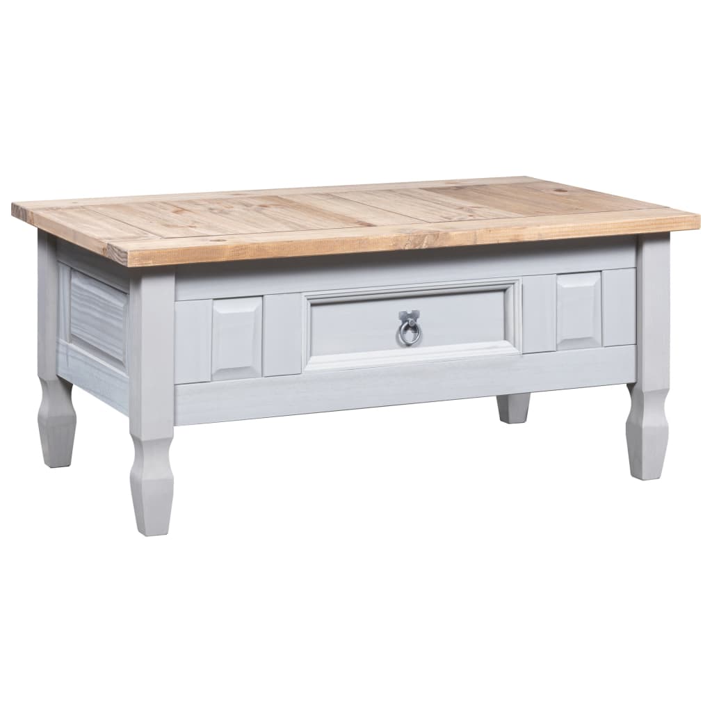 Salontafel 00X55X45 Cm Mexicaans Grenenhout Corona-Stijl Grijs