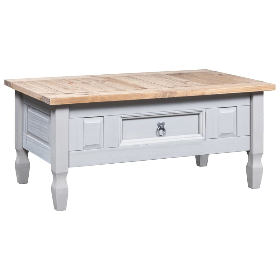 Salontafel 00X55X45 Cm Mexicaans Grenenhout Corona-Stijl Grijs