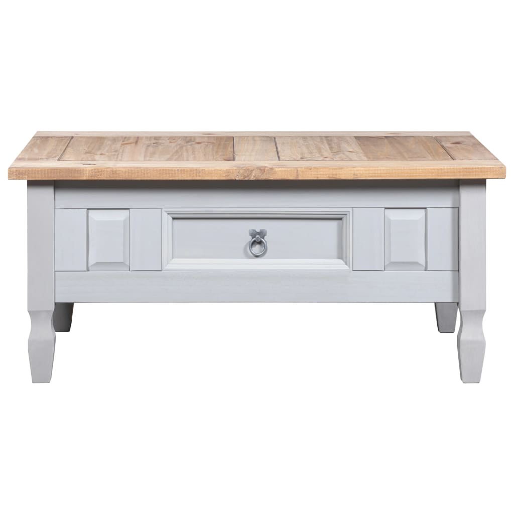 Salontafel 00X55X45 Cm Mexicaans Grenenhout Corona-Stijl Grijs