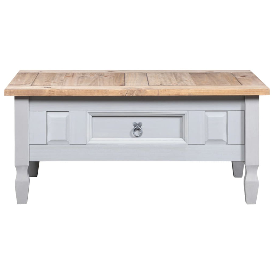 Salontafel 00X55X45 Cm Mexicaans Grenenhout Corona-Stijl Grijs