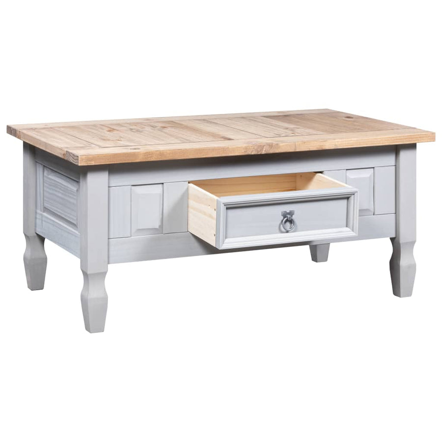 Salontafel 00X55X45 Cm Mexicaans Grenenhout Corona-Stijl Grijs