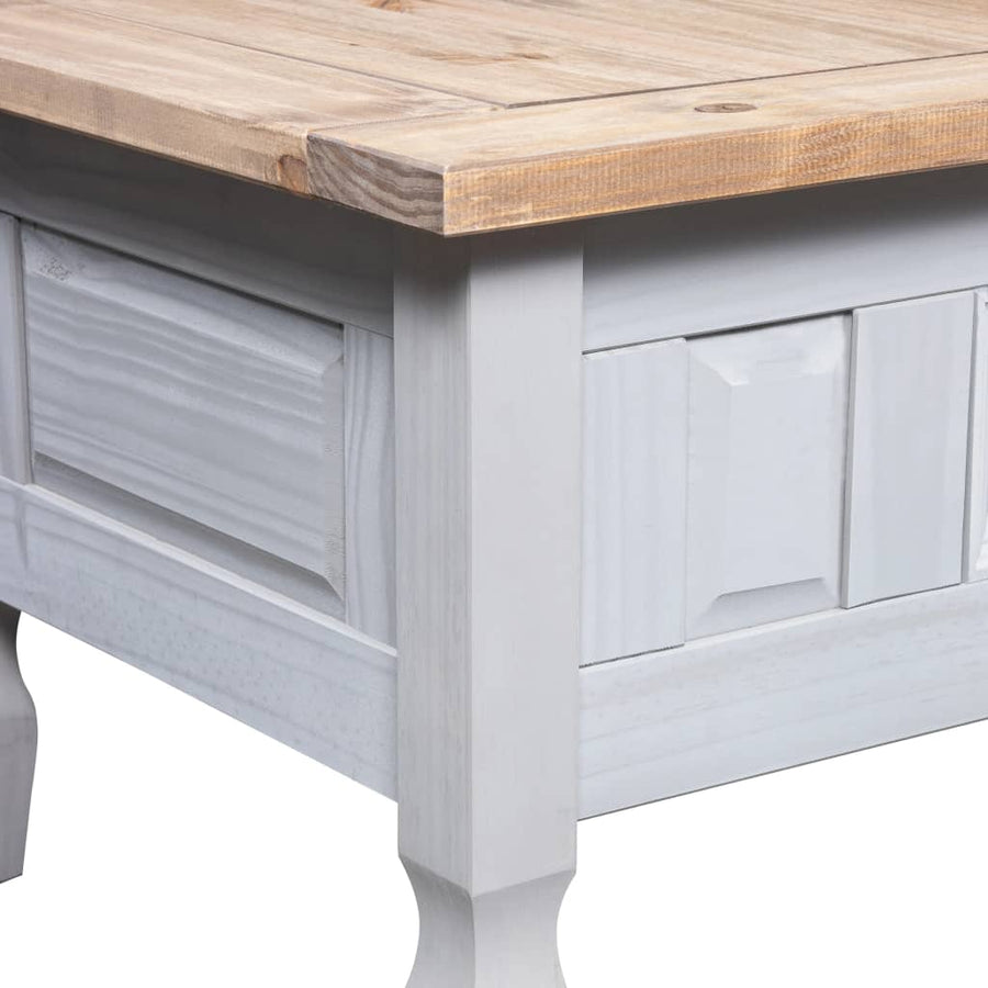 Salontafel 00X55X45 Cm Mexicaans Grenenhout Corona-Stijl Grijs
