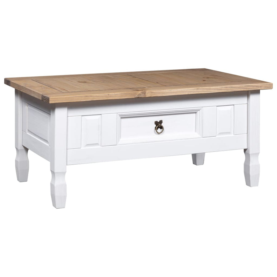 Salontafel 00X55X45 Cm Mexicaans Grenenhout Corona-Stijl Wit