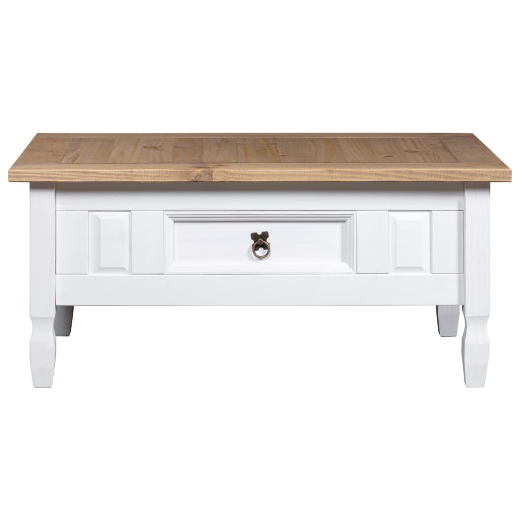 Salontafel 00X55X45 Cm Mexicaans Grenenhout Corona-Stijl Wit