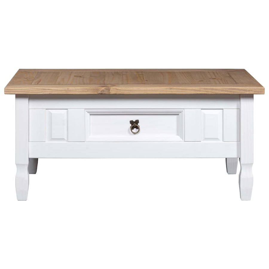Salontafel 00X55X45 Cm Mexicaans Grenenhout Corona-Stijl Wit