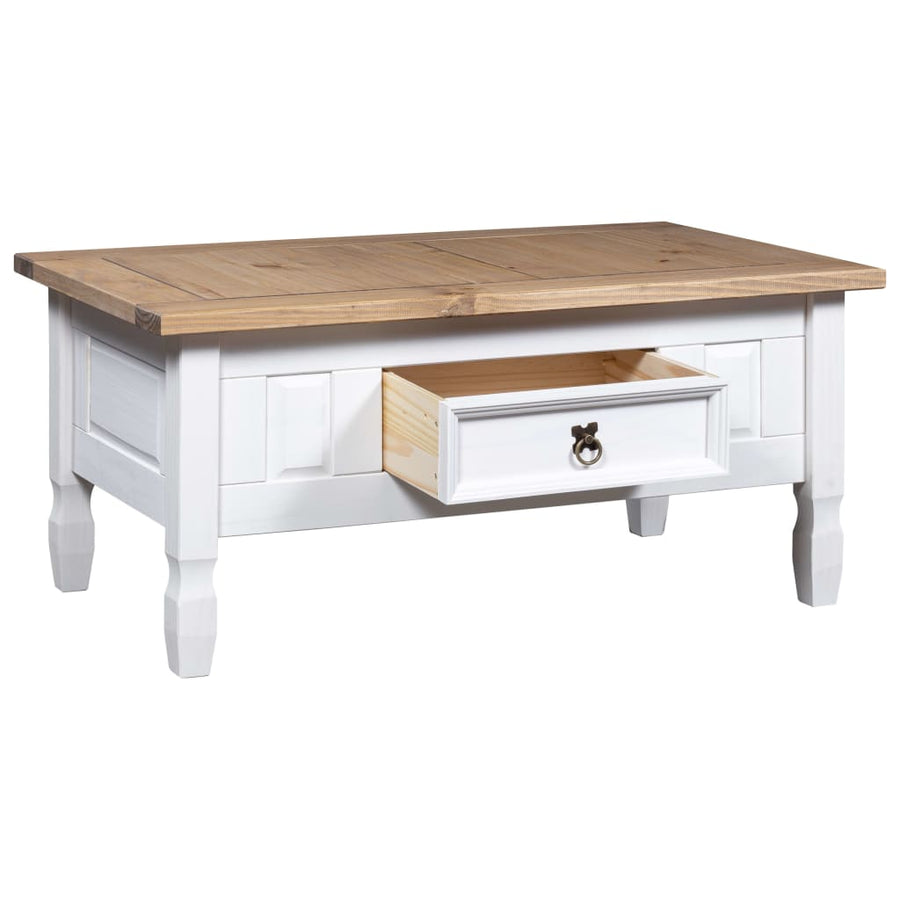 Salontafel 00X55X45 Cm Mexicaans Grenenhout Corona-Stijl Wit