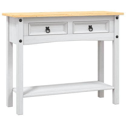 Wandtafel Mexicaans Grenenhout Corona-Stijl 90X34,5X73 Cm Wit