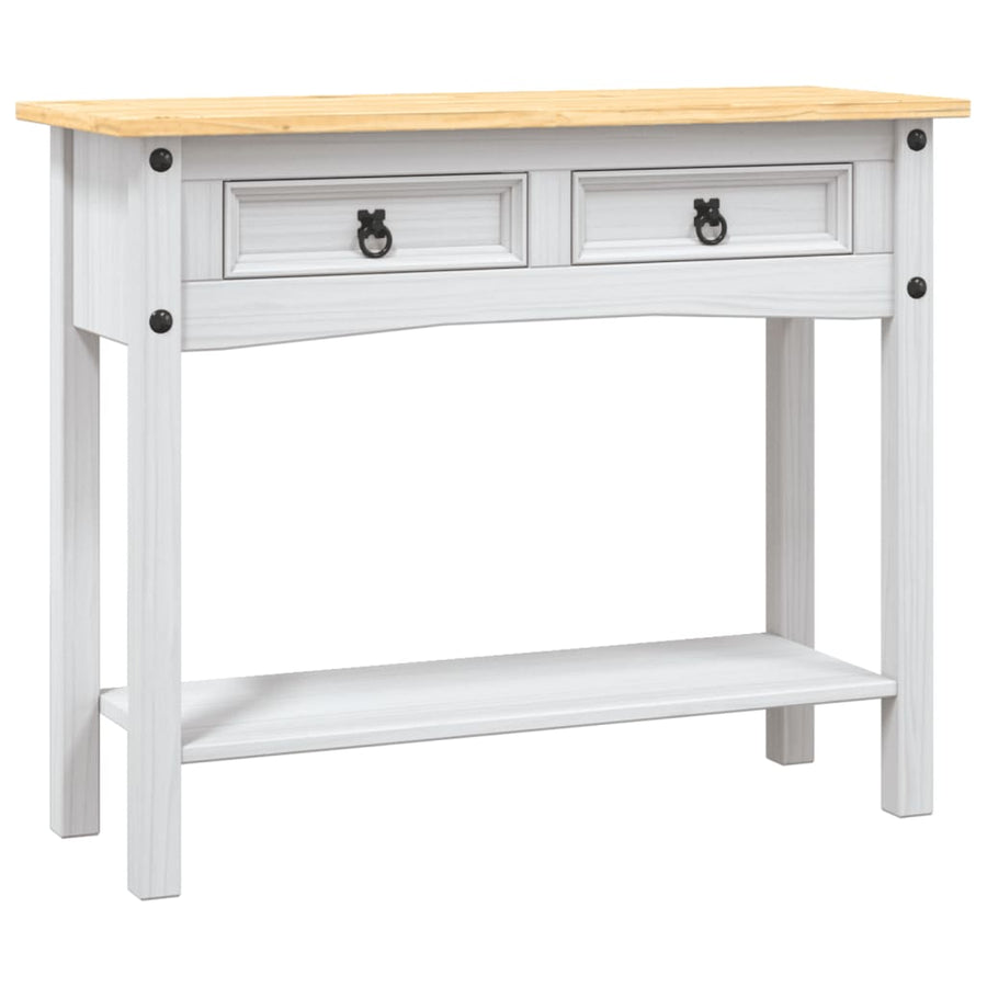 Wandtafel Mexicaans Grenenhout Corona-Stijl 90X34,5X73 Cm Wit