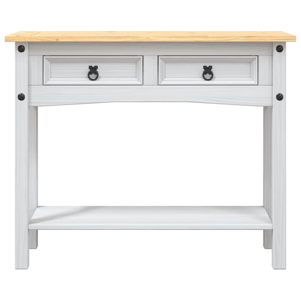 Wandtafel Mexicaans Grenenhout Corona-Stijl 90X34,5X73 Cm Wit