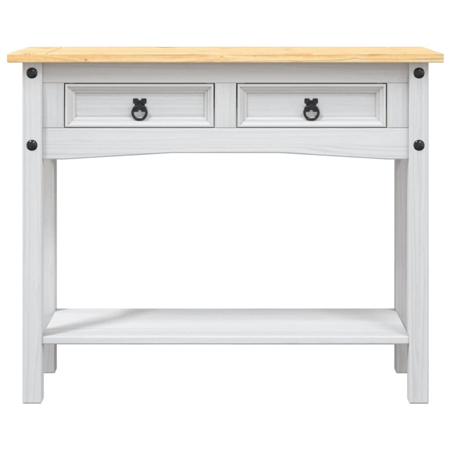 Wandtafel Mexicaans Grenenhout Corona-Stijl 90X34,5X73 Cm Wit