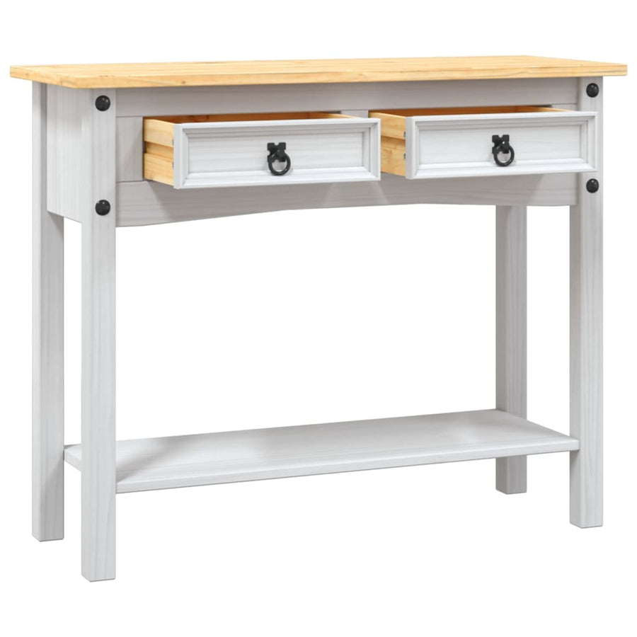 Wandtafel Mexicaans Grenenhout Corona-Stijl 90X34,5X73 Cm Wit