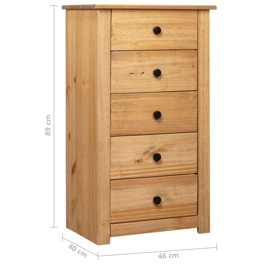 Dressoir Panama Range 46X40X89 Cm Grenenhout Bruin