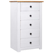 Dressoir 46x40x89 cm massief grenenhout wit wandmontage