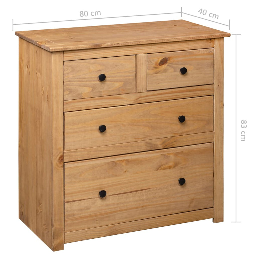 Dressoir Panama Range 80X40X83 Cm Grenenhout Bruin