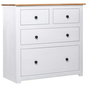 Dressoir 80x40x83 cm grenenhout wit wandmontage