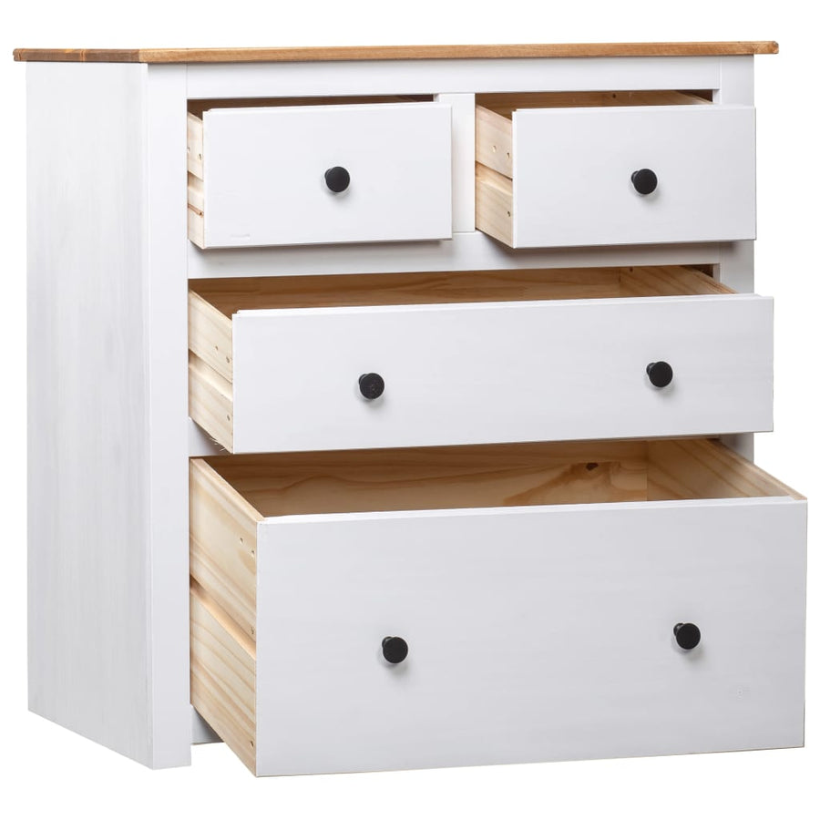 Dressoir Panama Range 80X40X83 Cm Grenenhout Wit
