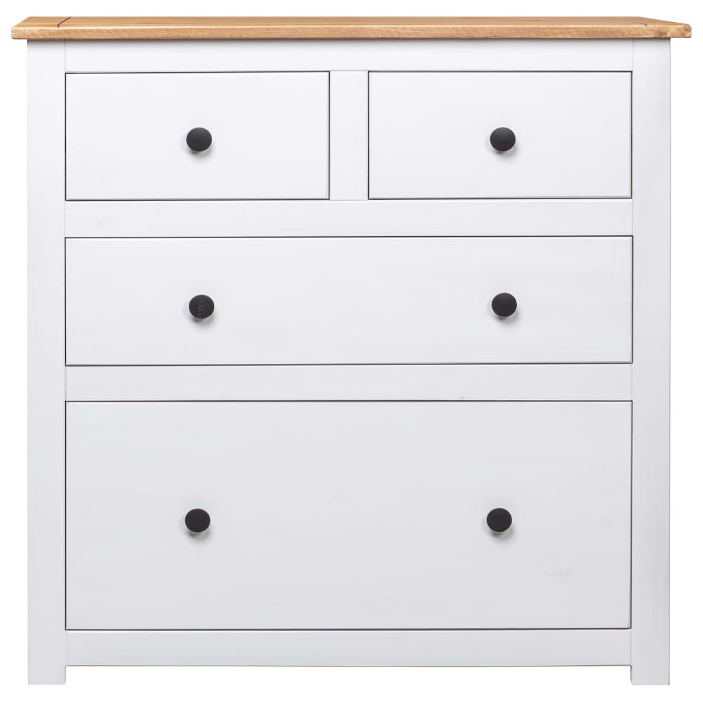 Dressoir Panama Range 80X40X83 Cm Grenenhout Wit
