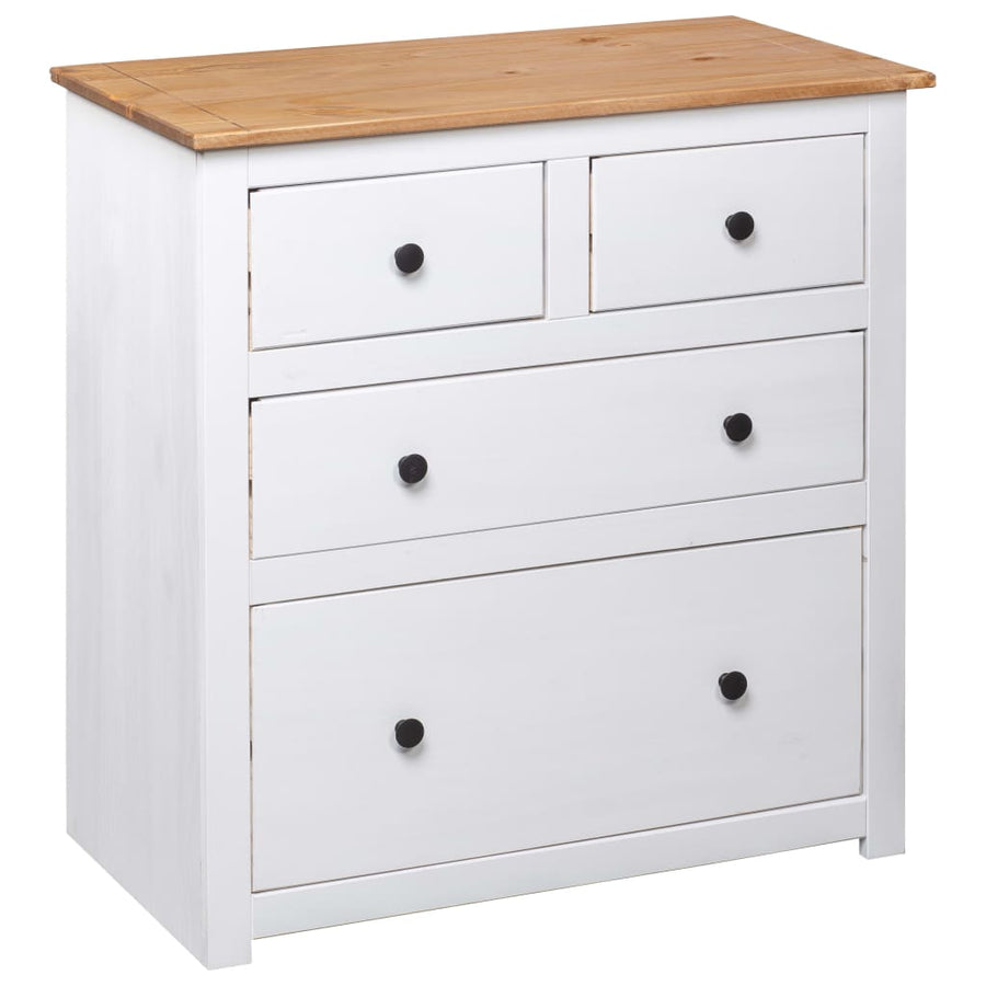 Dressoir Panama Range 80X40X83 Cm Grenenhout Wit