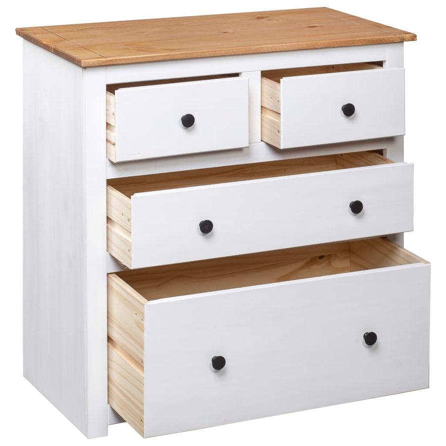 Dressoir Panama Range 80X40X83 Cm Grenenhout Wit
