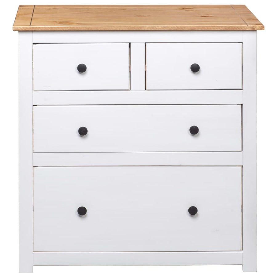 Dressoir Panama Range 80X40X83 Cm Grenenhout Wit