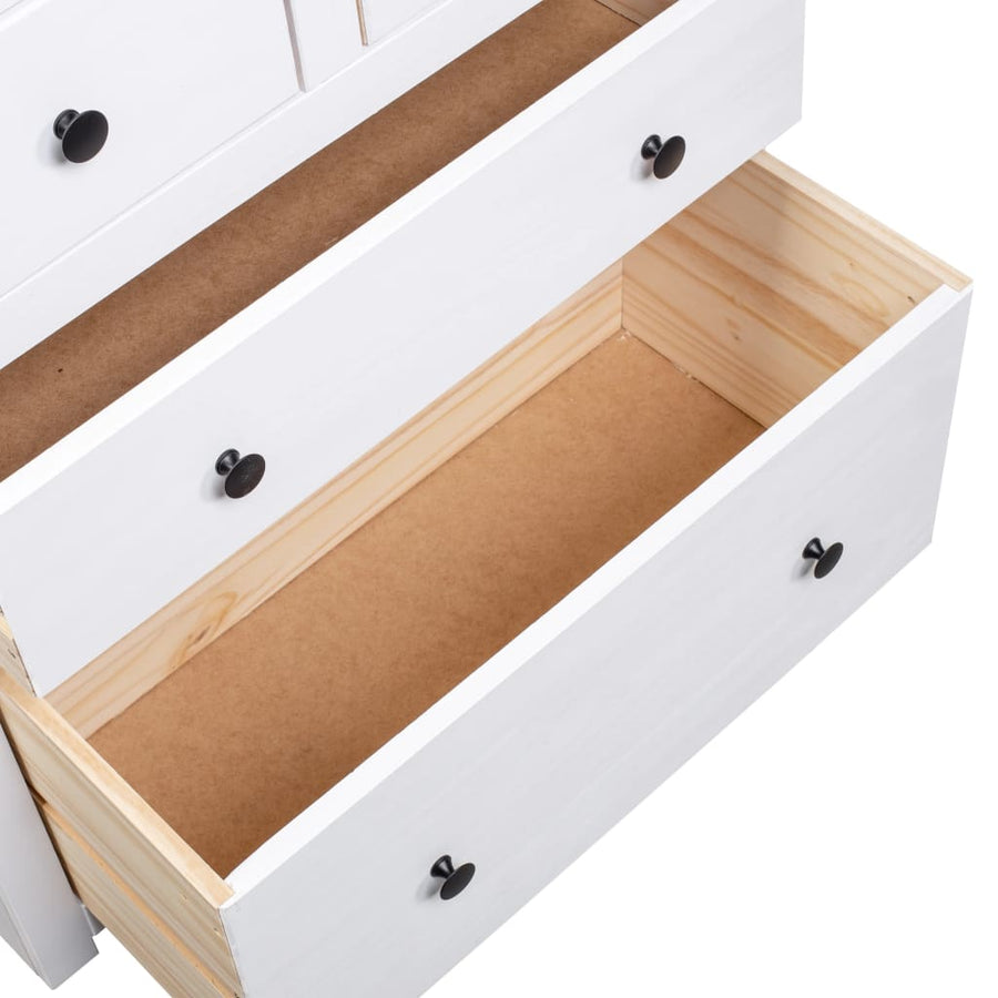 Dressoir Panama Range 80X40X83 Cm Grenenhout Wit