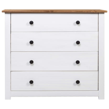 Bijzetkast Panama Range 80X40X73 Cm Grenen Wit en hout