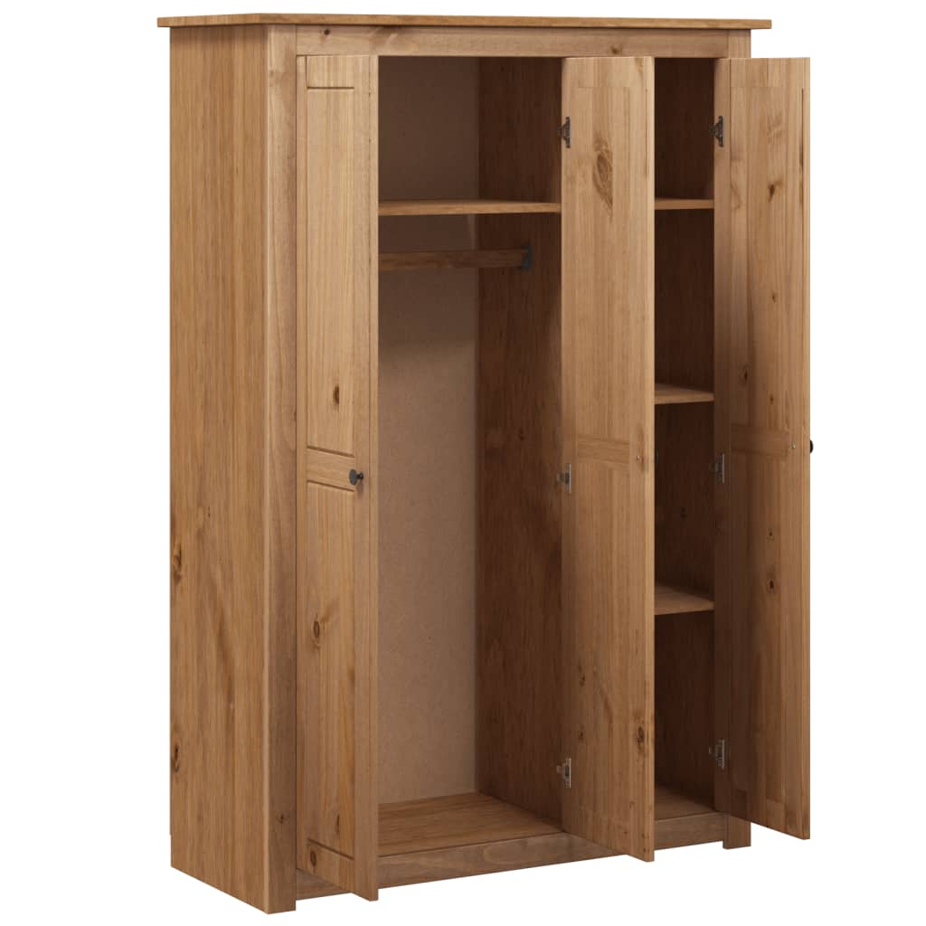 Kledingkast 3 Deuren Panama Range 8X50X7,5 Cm Grenenhout 118 x 50 x 171.5 cm Bruin