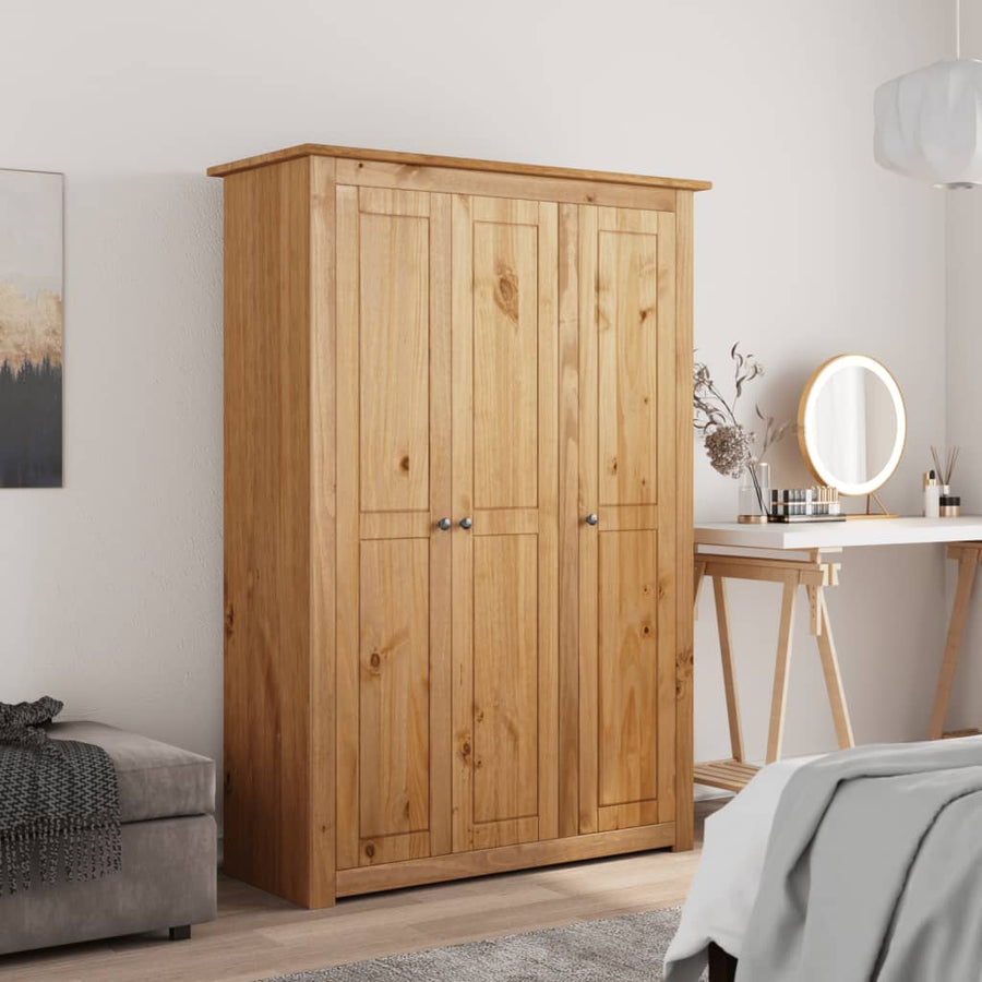 Kledingkast 3 Deuren Panama Range 8X50X7,5 Cm Grenenhout 118 x 50 x 171.5 cm Bruin